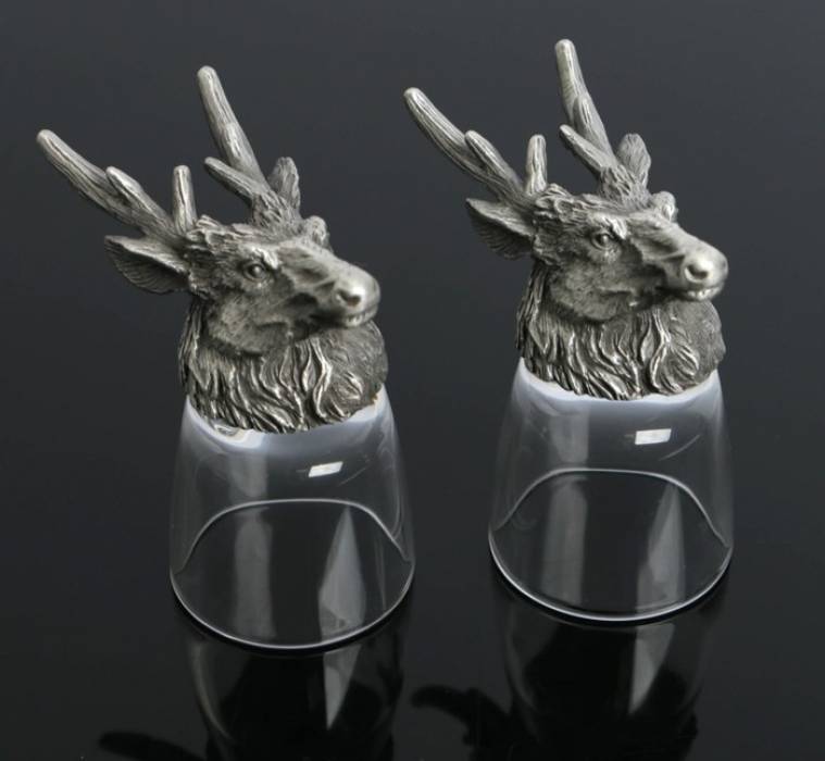 Набор из 2-х стопок «Олень», 50 мл, D=4,5 см H=8,5 см